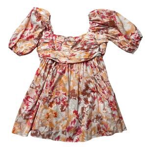 Abercrombie & Fitch Emerson Poplin Puff Sleeve Floral Mini Dress XL Women's